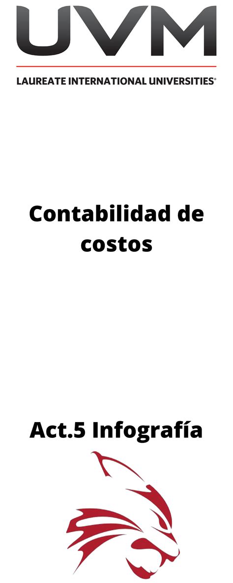 Infografia Contabilidad De Costos Contabilidad De Costos Act