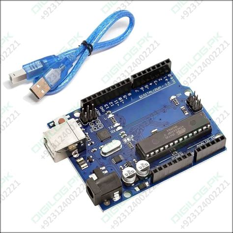 Arduino Uno R3 Dip With Usb Cable Without Arduino Logo Digilog Pk