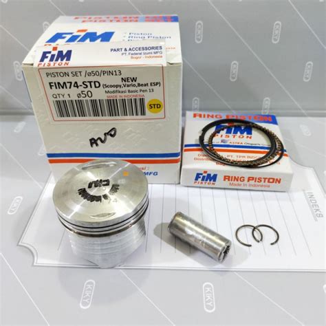 Jual Piston Seher Kit Fim Beat Fi Es Scoopy Fi Esp Vario Esp Fim 74 Std