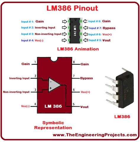 Lm386 Audio Amplifier Ic Pinout Features Circuit 51 Off