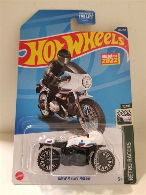 Hot Wheels Bmw R Ninet Racer White Motorcycle Hw Retro Racers Birthday Gift Rare Miniature Model
