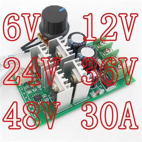 1x Dc 6 60v Motor Speed Control Pwm Motor Speed Controller Switch 20a Currepl Ebay