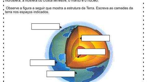 Camadas Da Terra Atividade Librain