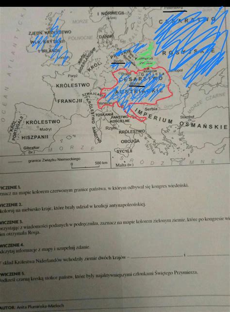 Zaznacz Na Mapie Kolorem Czerwonym Granice Pa Stwa W Kt Rym Odbywal