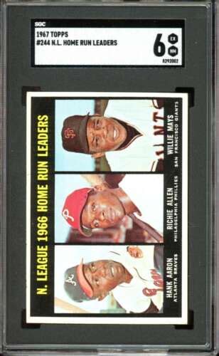 Topps Hank Aaron Dick Allen Willie Mays Nl Home Run Leaders