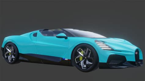 Bugatti Mistral Light Blue 3D Model CGTrader