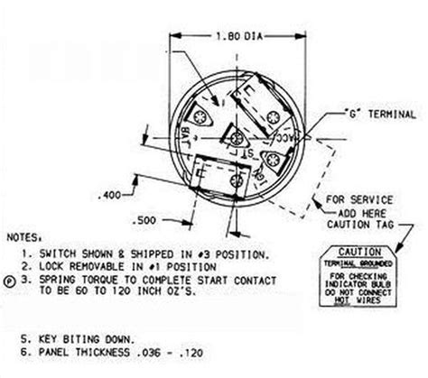 Diagram Of A Terminal Position Ignition Switch Termina