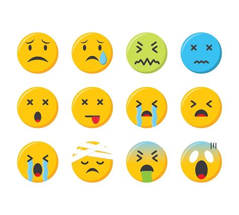 Premium Vector Emoji Icons Set Emoticons Collection Vector Illustration