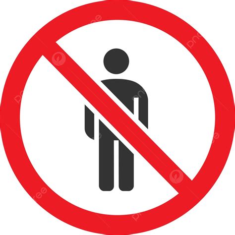 Forbidden Sign With Man Silhouette Glyph Icon Prohibition Design Icon