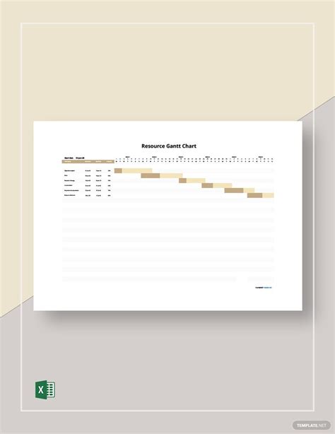 Sample Resource Gantt Chart Template in Excel - Download | Template.net