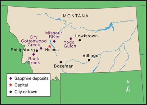 Map of Montana mining operations - Potentate Mining