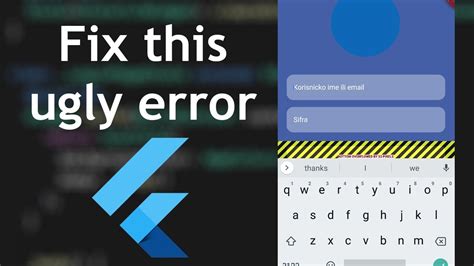 How To Fix Bottom Overflowed When Keyboard Shows Error In Flutter