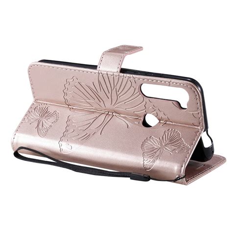 Motorola One Fusion Plus Embossed Butterfly Wallet Magnetic Stand Case