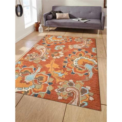 Glitzy Rugs UBSK00151T0028A11 6 X 9 Ft Hand Tufted Wool Floral