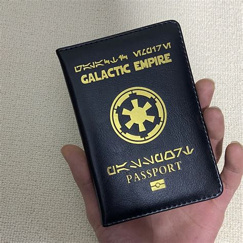 Neue Logo Galactic Reich Passport Abdeckung Schwarz Pu Leder