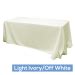 90 X 132 Rectangular Oblong 200 GSM Polyester Tablecloth Light Ivory