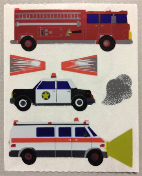 Sandylionemergencyvehiclesfiretruckpoliceambulancesirenstickers