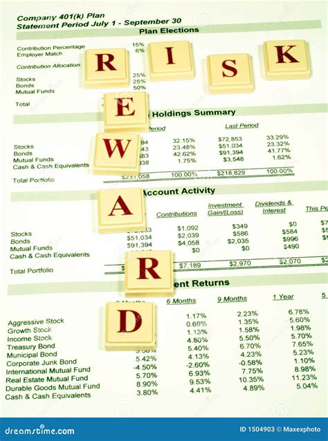 Investment Risks and Rewards Stock Image - Image of funds, savings: 1504903