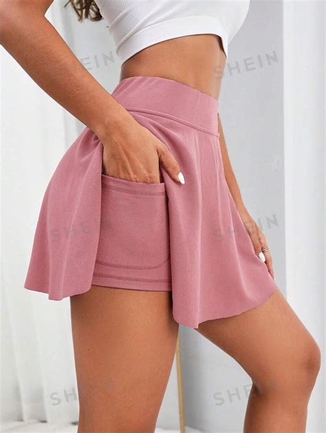 SHEIN Essnce Falda Deportiva Y Casual Para Mujer Con Cintura Alta