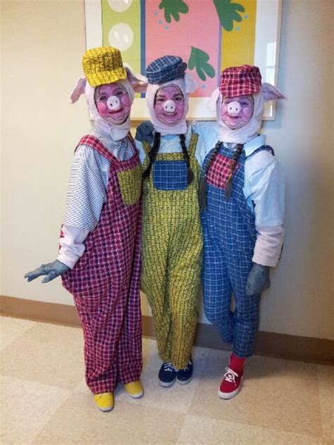 Three Little Pigs Trio Halloween Costumes Pig Costumes Hippie