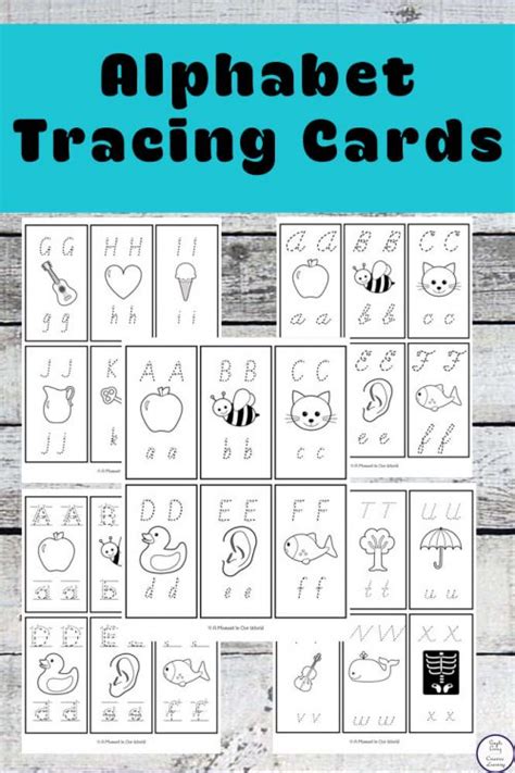 Alphabet Tracing Cards Simple Living Creative Learning