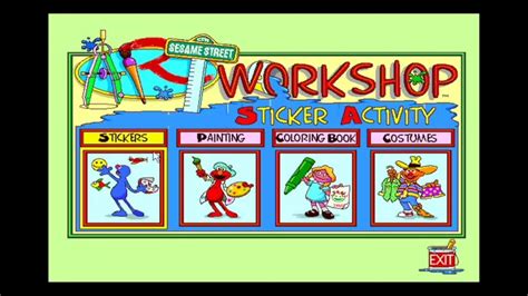 Rare Sesame Street Art Workshop Demo Comes Welmos Preschool 1996