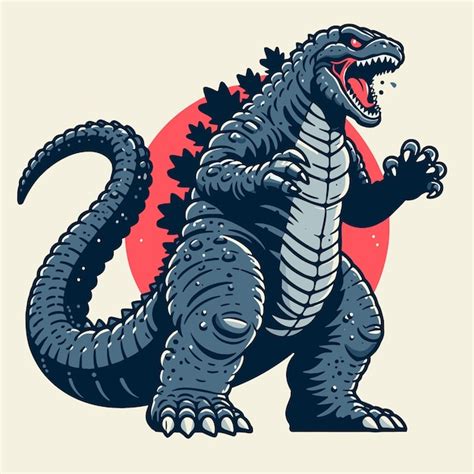 Premium Vector Vector Godzilla Roar Illustration