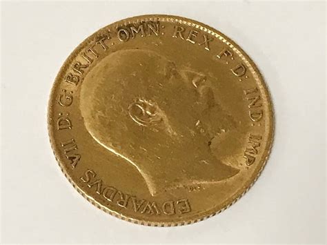 HALF SOVEREIGN 1904 EDWARD VII COIN 1904 EDWARD VII HALF GOLD SOVEREIGN