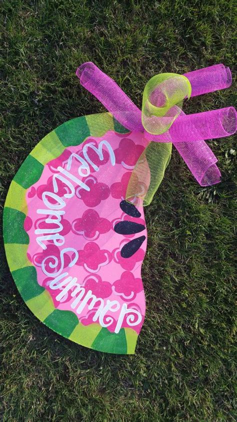 Summer Wreath Watermelon Door Hanger Door Sign Door Decoration