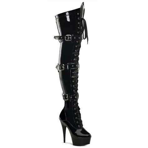 Tw Pornstars Sarah Calanthe Twitter I Just Received Pleaser Over Knee Boots Shiny Black From