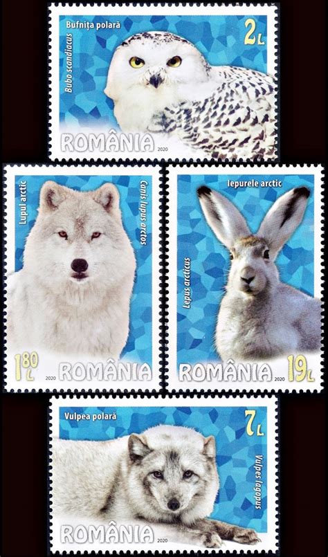 RUMANIA SELLOS 2020 FAUNA POLAR YV 6531 34 4 VALORES NUEVO