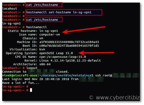 Opensuse Linux Change Hostname Computer Name Command Nixcraft