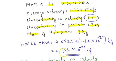 Solved The Mass Of A Helium Atom Is Amu And Its Average