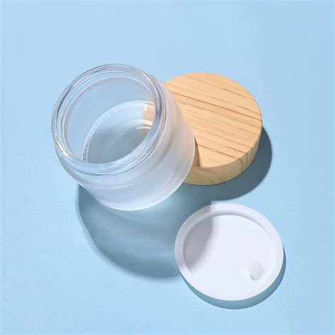 Cosmetic Container Glass Cream Box Refillable Cream Pot Jars For Lip