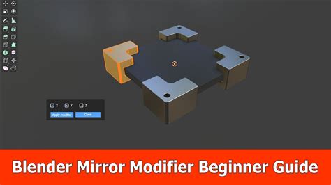 Blender Mirror Modifier Beginner Tutorial Youtube