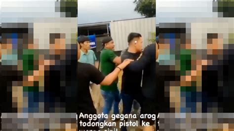 Viral Diduga Anggota Polisi Di Lampung Todongkan Senjata Api Ke Warga