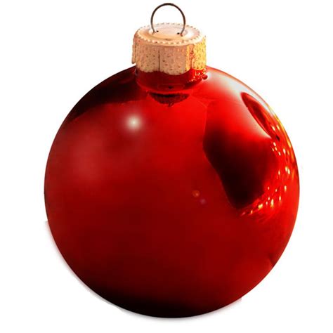 Whitehurst 4 In Red Shiny Glass Christmas Ornaments 6 Pack 28345