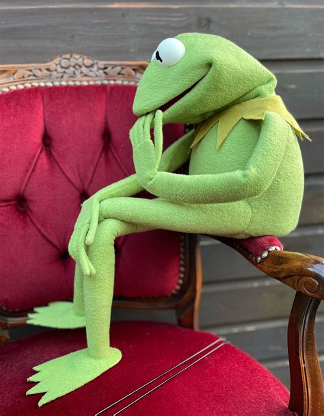 Kermit The Frog Puppet Replica Hand Puppet Muppet 11 Etsy Uk