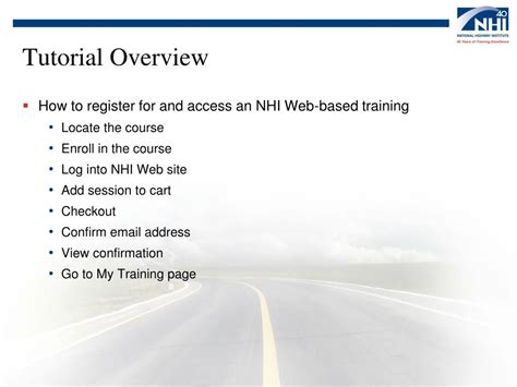 Ppt National Highway Institute Powerpoint Presentation Free Download
