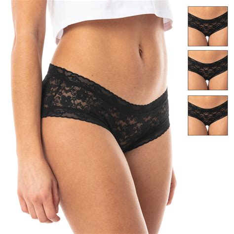 Satini Lace Underwear Bikini Seamless Panty Knickers Panties Underwear 3 Pack EBay