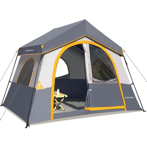 Ft X Ft Gray Steel Person Outdoor Camping Tent With Windproof