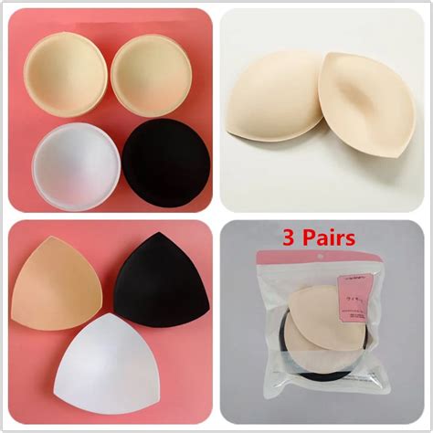 Pairs Triangle Nylon Insert Push Up Bra Enhancers Solid Swimsuit Bikini Padding Chest Pad Sexy