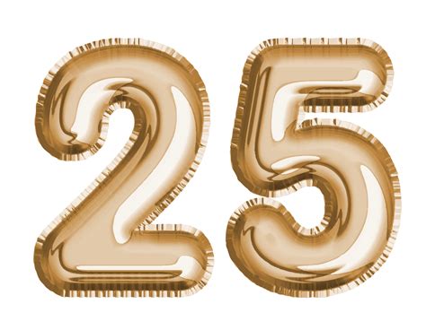 25 Number Art Digital Set Numeral Collection Transparent