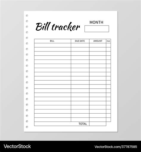 Bill Tracker Free Printable Pdf Free Printable Templates