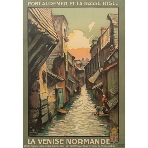 Vintage Poster By Charles Hallaut In 1920 La Venise Normande France