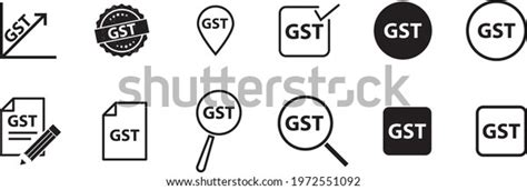 Goods Service Tax Acronym Gst Vector Vector De Stock Libre De