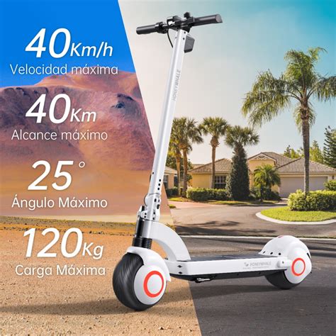 Honey Whale Electric Scooter Orno White Single Motor Honey Whale