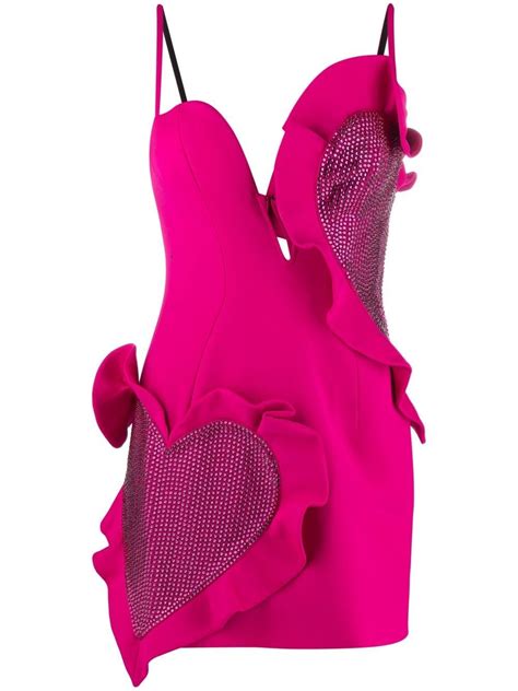 Area Heart Patch Sleeveless Mini Dress Pink Farfetch