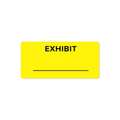 LabelValue | Yellow Exhibit Stickers - Exhibit Sticker