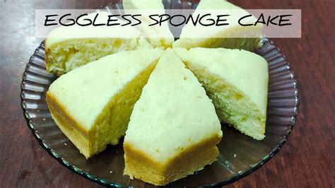 Eggless Sponge Cake No Oven No Egg Kadai Milk Cake Welcome To My